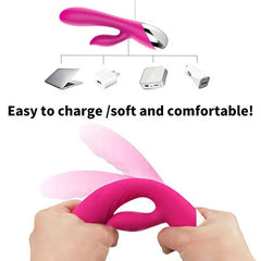 10-Speed USB Rechargeable Rabbit Vibrator – Powerful G-Spot & Clitoral Stimulator