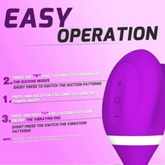 2-in-1 Clitoris Sucking & Vibrating Egg