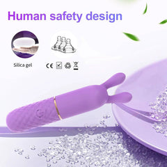 Fast Orgasm Mini Rabbit Bullet Vibrator for Women 10 Speed Clitoris Stimulator Rechargeable Masturbation Sex Toy for Adult Goods