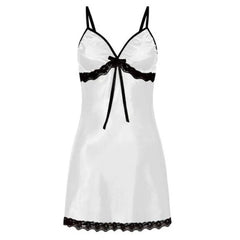 Elegant Lace Nightgown for Women - Sexy Lingerie with Adjustable Straps and Floral Lace Trim