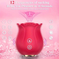 Rose Vibrator Adult Sex Toy: G-Spot Vibrator with 12 Sucking Modes, Female Pleasure Enhancer