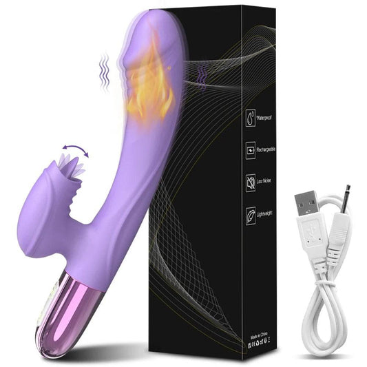 Tongue Licking Dildo Vibrator