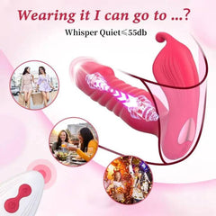 Wearable Tongue Licking G-Spot Vibrator with Remote Control, Thrusting Vibrating Dildo - Adult Sex Toys for Women and Couples