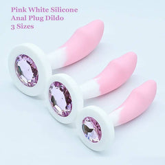 Silicone Anal Plug Set – Crystal Base Anal Trainer in 3 Sizes