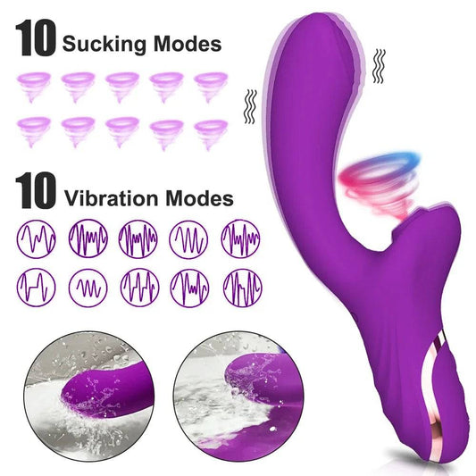 20-Mode Clitoral Suction Vibrator – Vacuum Stimulator & Dildo for Women