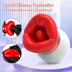 3-in-1 Rose Vibrator: Tongue Sucking & Licking Clitoris, Nipple Stimulator for Women & Couples