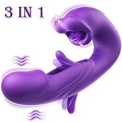 3-in-1 Tongue Licking & Flapping G-Spot Vibrator