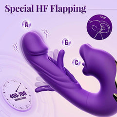 3-in-1 Tongue Licking & Flapping G-Spot Vibrator