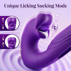 3-in-1 Tongue Licking & Flapping G-Spot Vibrator