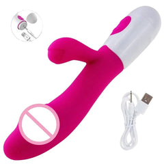 Beginner-Friendly Rabbit Vibrator – Powerful G-Spot, Clitoral, & Nipple Stimulator