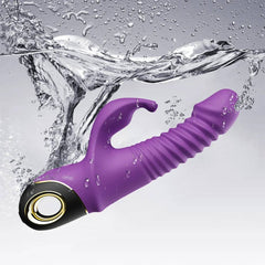 Rabbit Thrusting Vibrator: Automatic Telescopic G-Spot and Clitoris Stimulator - Female Masturbation Sex Toy for Adults