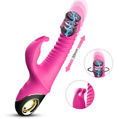 Rabbit Thrusting Vibrator: Automatic Telescopic G-Spot and Clitoris Stimulator - Female Masturbation Sex Toy for Adults