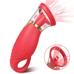 Tongue Sucking Licking Vibrator for Women: Clitoris Vacuum Sucker Stimulator, Oral Vagina and Nipples Vibrating - Adult Sex Toy