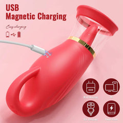 Tongue Sucking Licking Vibrator for Women: Clitoris Vacuum Sucker Stimulator, Oral Vagina and Nipples Vibrating - Adult Sex Toy