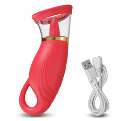 Tongue Sucking Licking Vibrator for Women: Clitoris Vacuum Sucker Stimulator, Oral Vagina and Nipples Vibrating - Adult Sex Toy