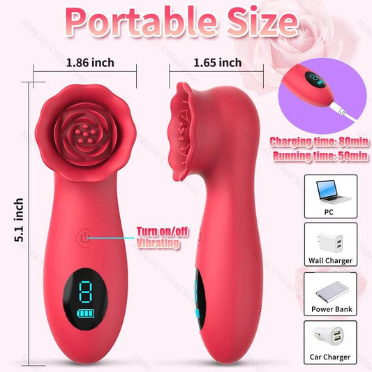 Clitoral Vibrator: Vacuum Sucking and Licking Tongue Sex Toy for Women, Nipple and Vagina Stimulator - Female Masturbation