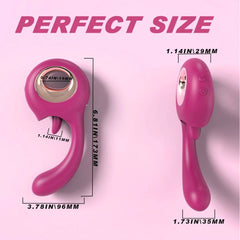 G-spot Vibrator for Women with Tongue Licking: 2-in-1 Powerful Clit and Clitoris Stimulator, Oral Medical Silicone Sex Toy