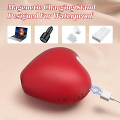 Heart-Shaped Sucking Vibrator – Clitoral & Nipple Stimulator for Women