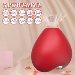 Heart-Shaped Sucking Vibrator – Clitoral & Nipple Stimulator for Women