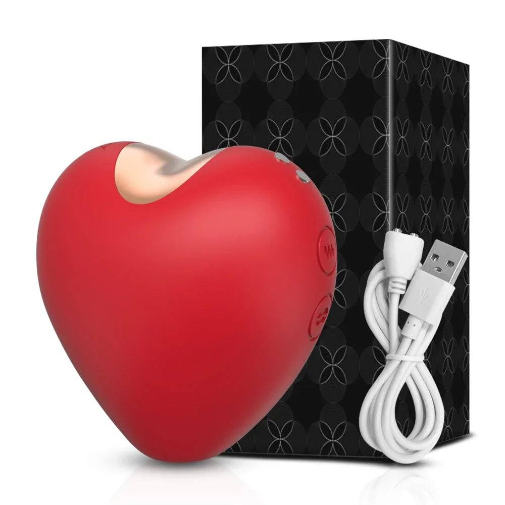 Heart-Shaped Sucking Vibrator – Clitoral & Nipple Stimulator for Women