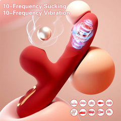 Heating G-Spot Vibrator with Clit Sucking