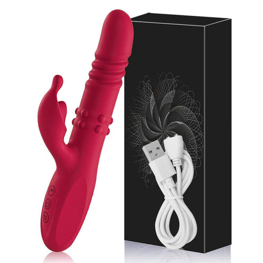 Powerful Rabbit Vibrator – G-Spot & Clitoral Stimulation with Telescopic Rotating Motion