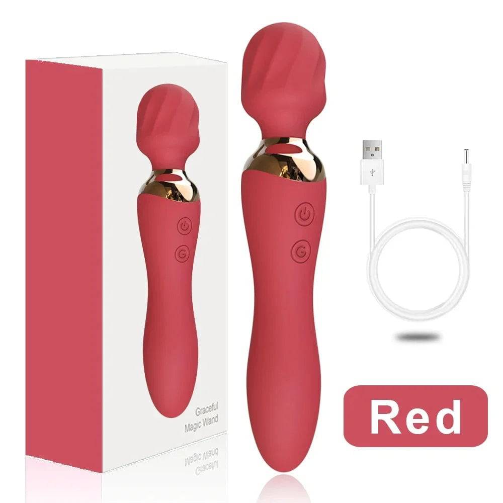 Powerful Wand Vibrator for Women: 10 Modes, Clitoris Stimulator, G-Spot and Vagina Massager - Adult Sex Toy for Masturbation