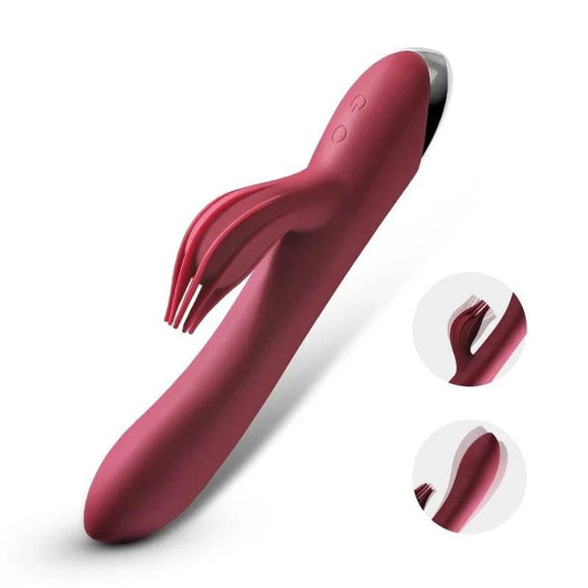 USB Rechargeable 10-Speed Rabbit Vibrator: Powerful Dildo for Women, Clitoris Stimulation and G-Spot Massager - Adult Sex Toy