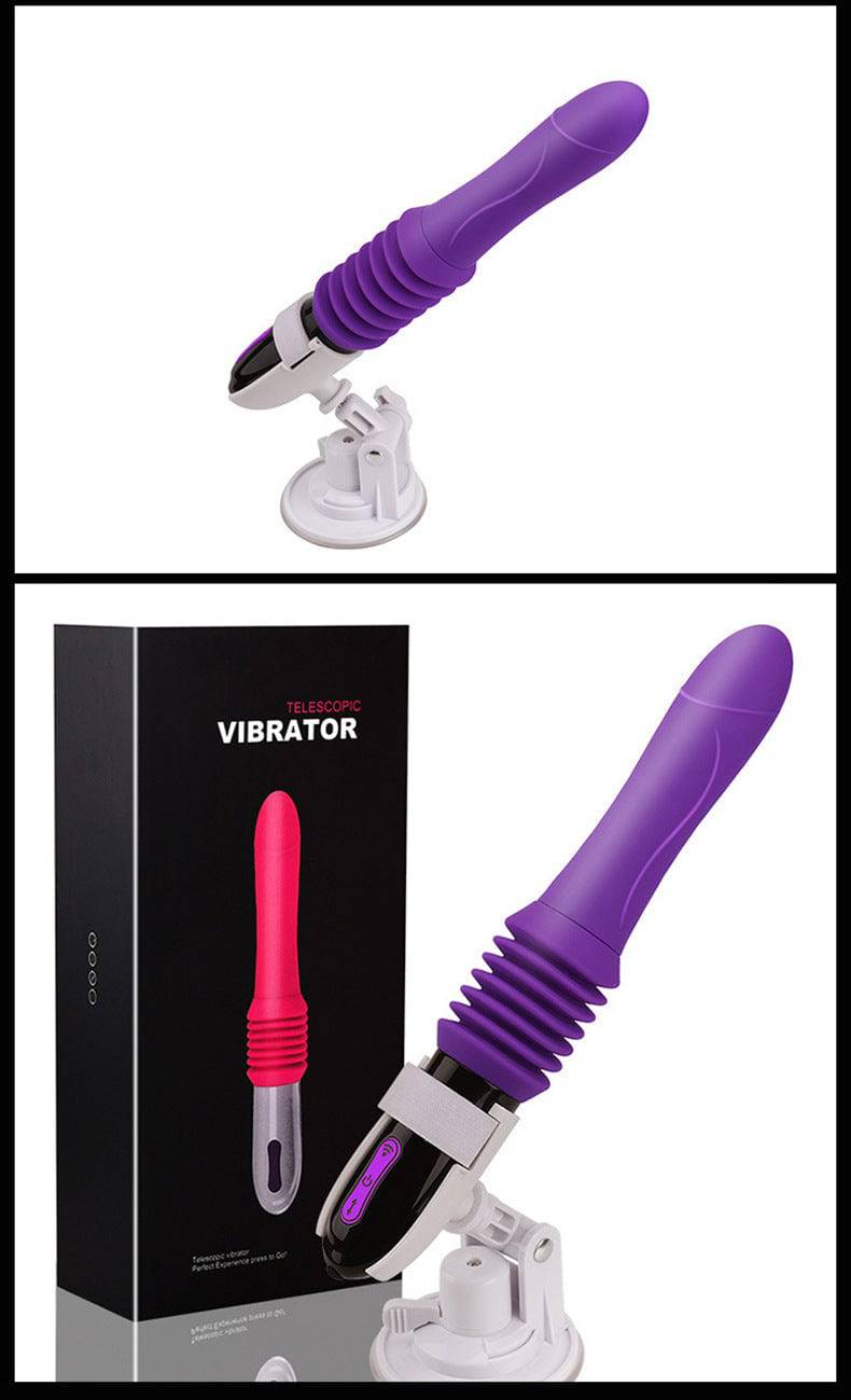 Rechargeable Automatic Thrusting and Remote-Controlled Suction Cup Dildo for Women