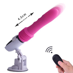 Rechargeable Automatic Thrusting and Remote-Controlled Suction Cup Dildo for Women