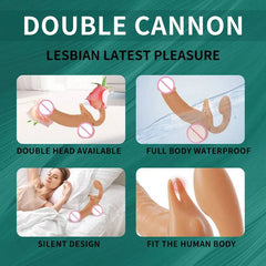 Double Dildo without wearing pants For women