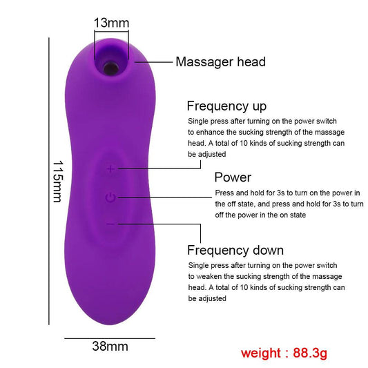 Clit Sucker Vibrator: Blowjob Tongue Suck, Licking G-Spot Massager, Clitoris Stimulator, Nipple Sucking - Erotic Sex Toy for Women