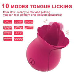 Rose Vibrator Sex Toy for Women: Egg Clitoris Sucker, G-spot Stimulator with Tongue Masturbator - Licking Tongue Adult Sex Toy for Females 18+