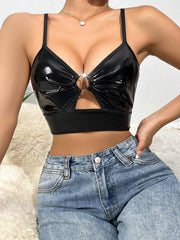 Patent Leather Wrap Bra