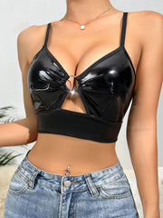 Patent Leather Wrap Bra