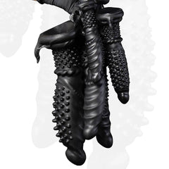 Oieffur Black Dildo With Spikes Silicone Dildo