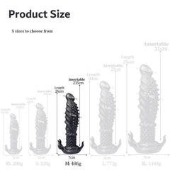 Oieffur Black Dildo With Spikes Silicone Dildo