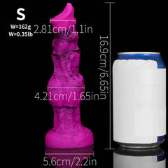 Silicone Dog Knot Dildo - Realistic Fantasy Toy for Women & Men