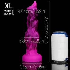 Silicone Dog Knot Dildo - Realistic Fantasy Toy for Women & Men