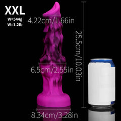 Silicone Dog Knot Dildo - Realistic Fantasy Toy for Women & Men