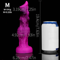 Silicone Dog Knot Dildo - Realistic Fantasy Toy for Women & Men