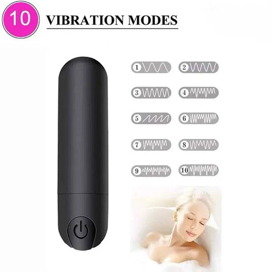 10-Speed Rechargeable Mini Bullet Vibrator – Clitoral, Anal & Vaginal Stimulator