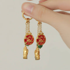 Chinese-style earrings with a luxurious and sophisticated vibe