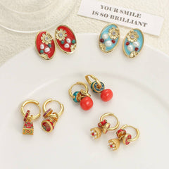 Chinese-style earrings with a luxurious and sophisticated vibe