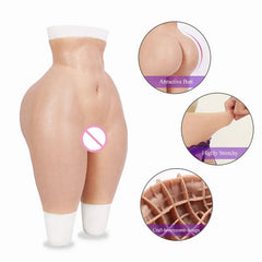 ROANYER Padded Hip Enhancer Silicone Panties: Crossdresser Fake Ass with Rich Buttocks and Vagina, Soft Underwear Male to Female Transformation