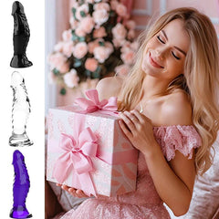 Realistic Ribbed Monster Dildo – TPR Suction Cup Dildo for Anal and Vaginal Play