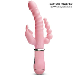 3-in-1 Dildo Vibrator: Tongue Licking, Rabbit Patting G-Spot and Clit Vagina Stimulator, Anal Plug - Adult Sex Toy for Women Masturbator