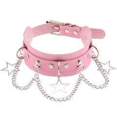 Harajuku Punk Rock Rivet Goth Choker | PU Leather Collar with Heart, Cross & Spikes | Hip Hop Bondage Jewelry for Women