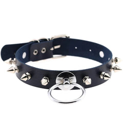 Harajuku Punk Rock Rivet Goth Choker | PU Leather Collar with Heart, Cross & Spikes | Hip Hop Bondage Jewelry for Women