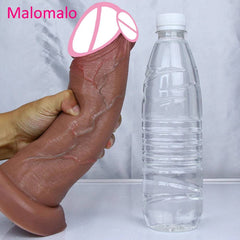 Huge Soft Realistic Dildo with Suction Cup - Double-Layer Design